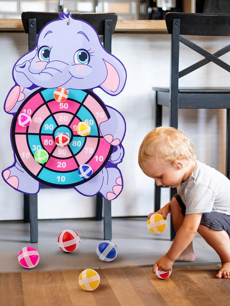 Montessori Throw Sport Slingshot Target Sticky Ball Dartboard Basketball Board Games Educational Children's outdoor toy Kid Game