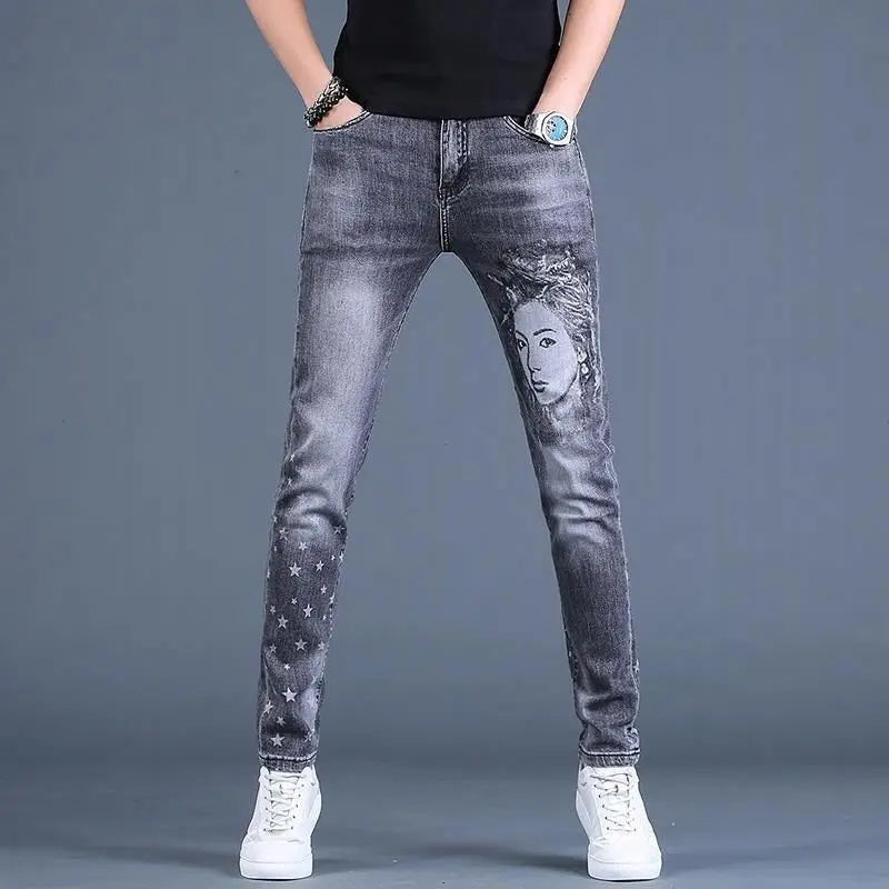 Jean Brode Patches Harajuku Slim Korean