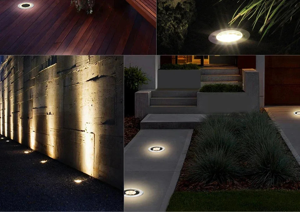 Lampe Solaire Disque LED Extérieur Jardin