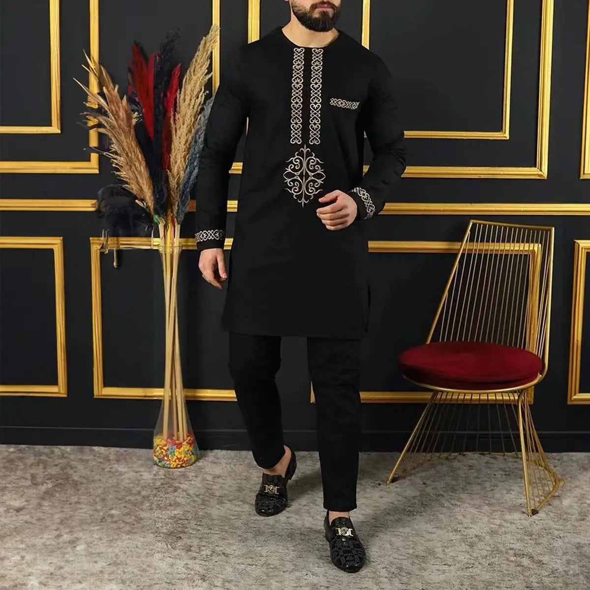 Ensemble Dashiki Africain 2 Pieces Homme