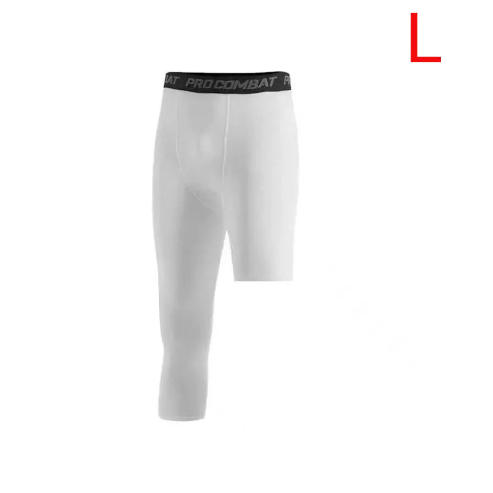 One Leg Basketball Tights Sports Tights Breathable Single Leg Basketball Leggings Quick Drying Sweat Wicking