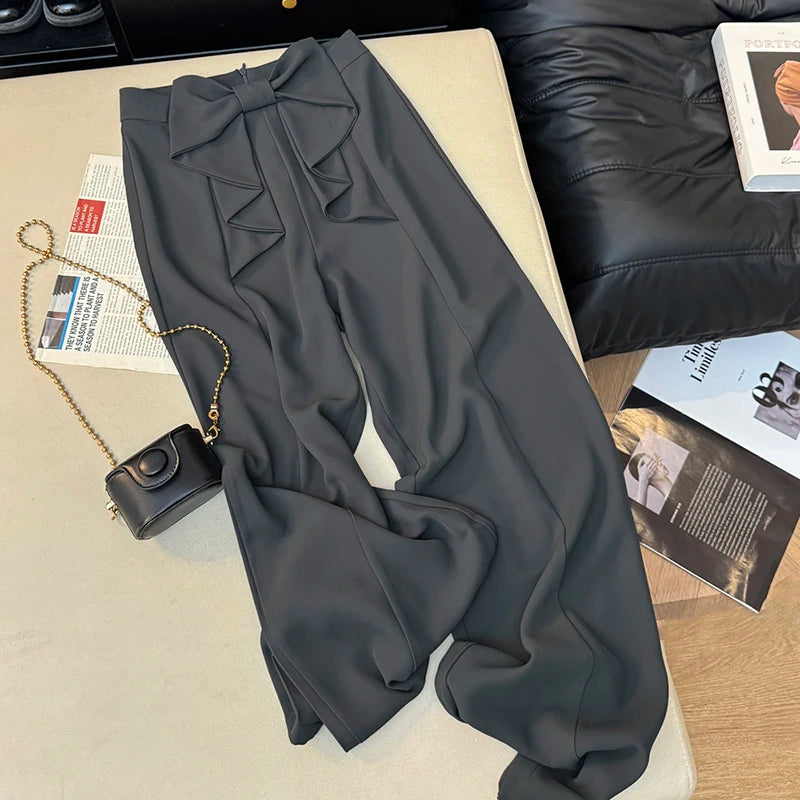 Pantalon Large Noeud Streetwear Femme