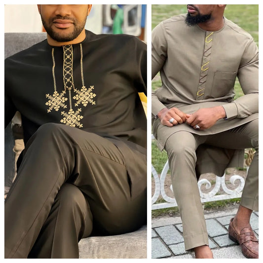 Ensemble Dashiki Africain 2 Pieces Homme