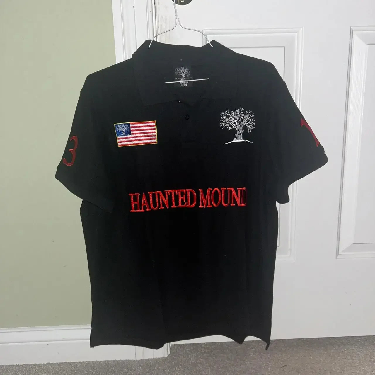 Polo MC Brode Arbre Diable Y2K Baseball