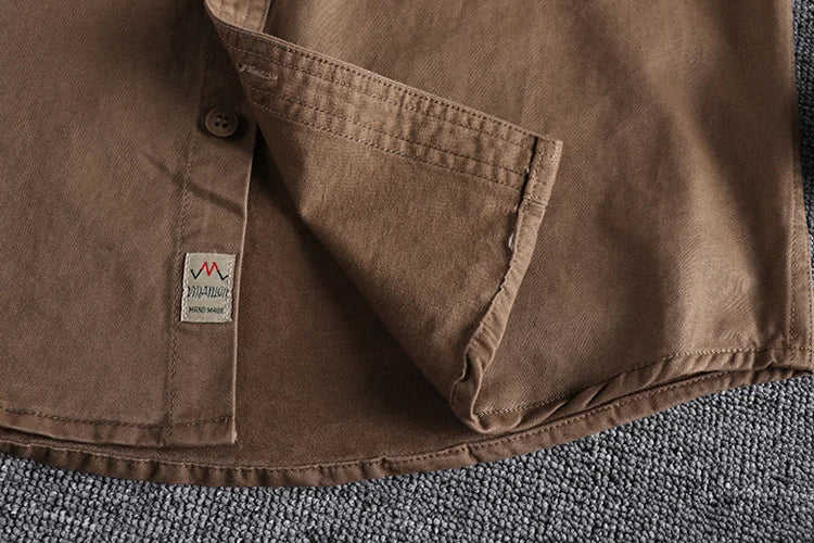 Chemise ML Cargo Coton Retro Japonais