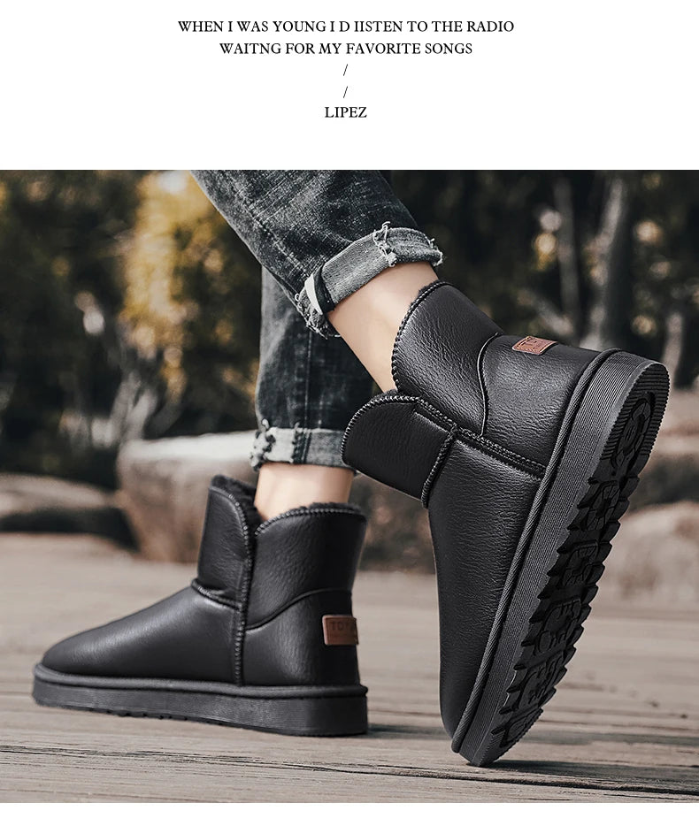 Casual Sneaker Loafers Ankle Boots Sports and Leisure Boots Winter Men Platform Sports Shoes Snow Boots Round Toe Non-slip  New