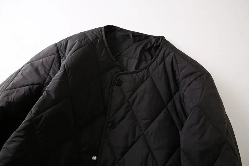 Manteau Coton Losange Couple Leger Hiver