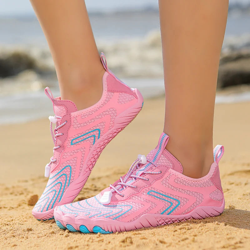 Sports Water Shoes Are Casual, Breathable, Lightweight, Quick-Drying, Barefoot, Suitable for Beach Vacation, Surfing, Swimming, Fishing, Diving, Fitness Training, Outdoor River Tracking, Adjustable Fit