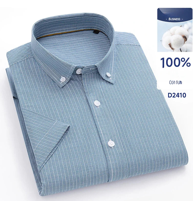 Chemise MC Coton Slim Fit Korean