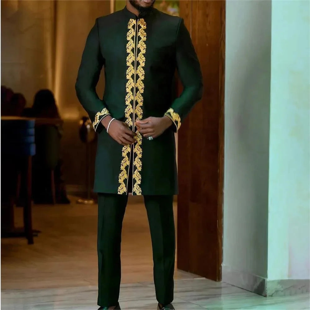 Ensemble Kaftan Africain Brode 2 Pieces