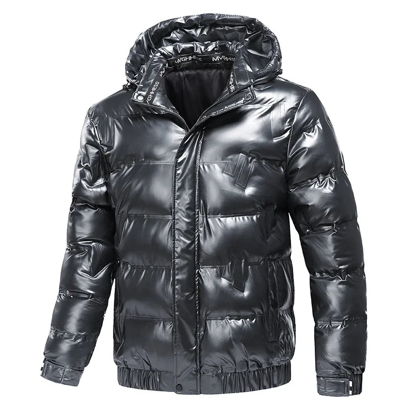 Parka Homme Brillant Impermeable Hiver