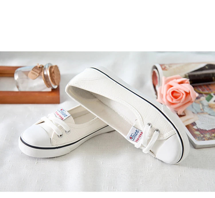 2023Sneakers Shoes for Women Zapatillas Mujer Solid Sapatilha Feminina Zapatilla Tenis Feminino Lace-up White Chaussures Plates