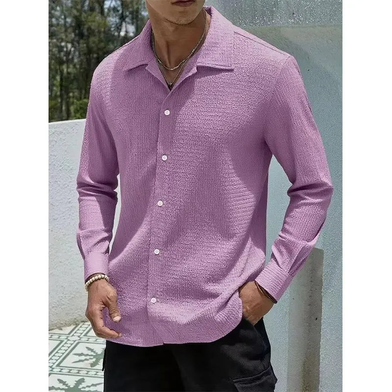 Chemise ML Homme Baggy Hip-Hop M-4XL