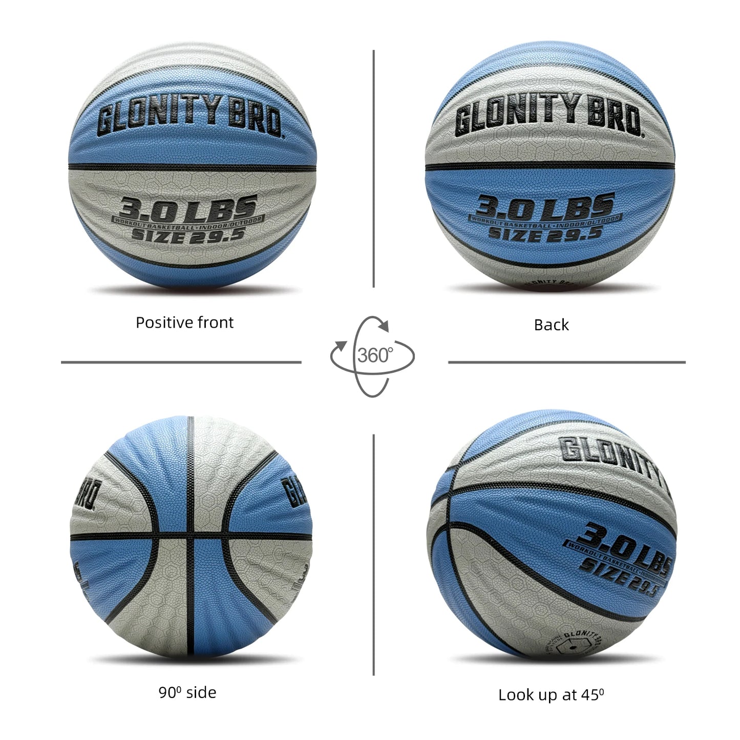 Weighted Training Basketball 3LBS/2.2LBS,Official Size 6/7 Wear-resistant Heavy Ball For Handling Dribbling&Passing,Rebounding