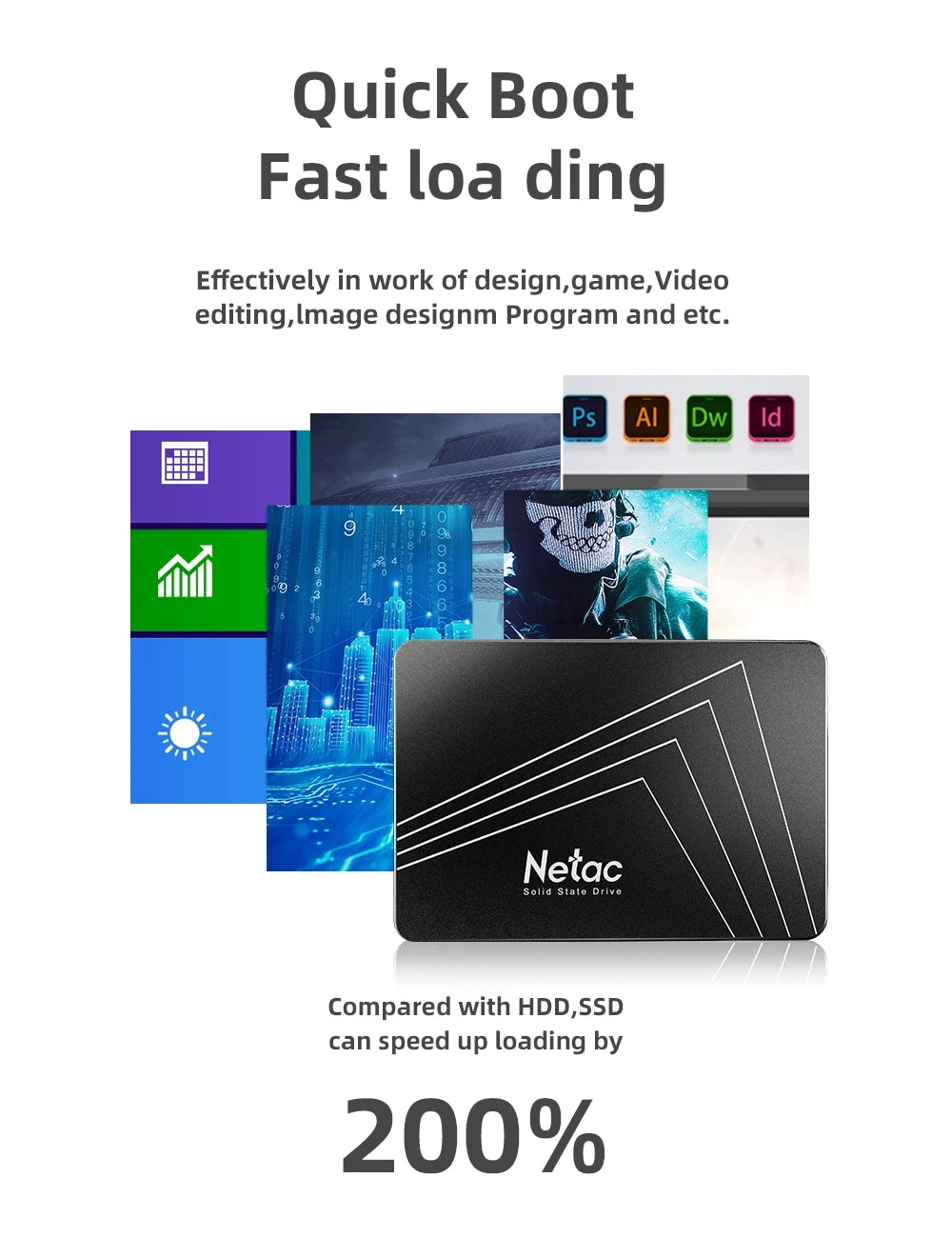 Netac 2.5'' SATA SSD 128gb 256gb 512gb 1tb 2tb 4tb Hard Drive Internal SATA3 Solid State Drive for PC