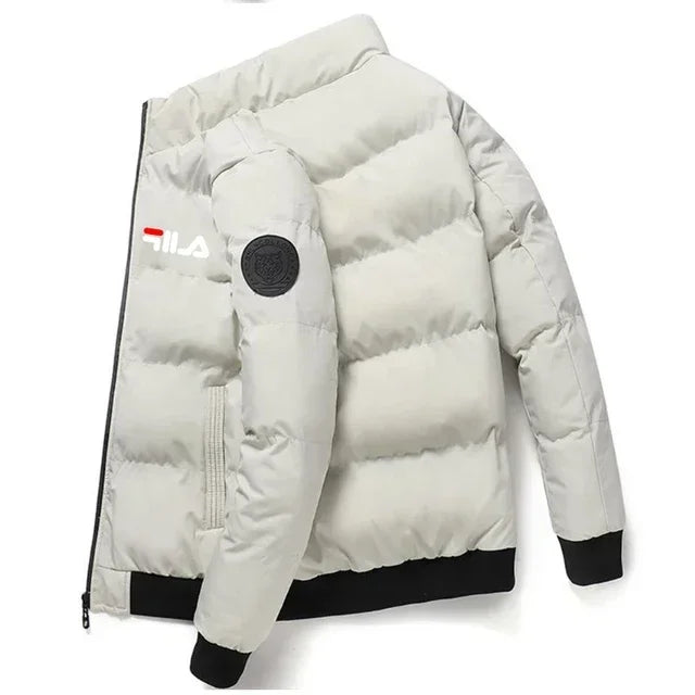 Coupe-Vent Court Imprime Zippe Homme