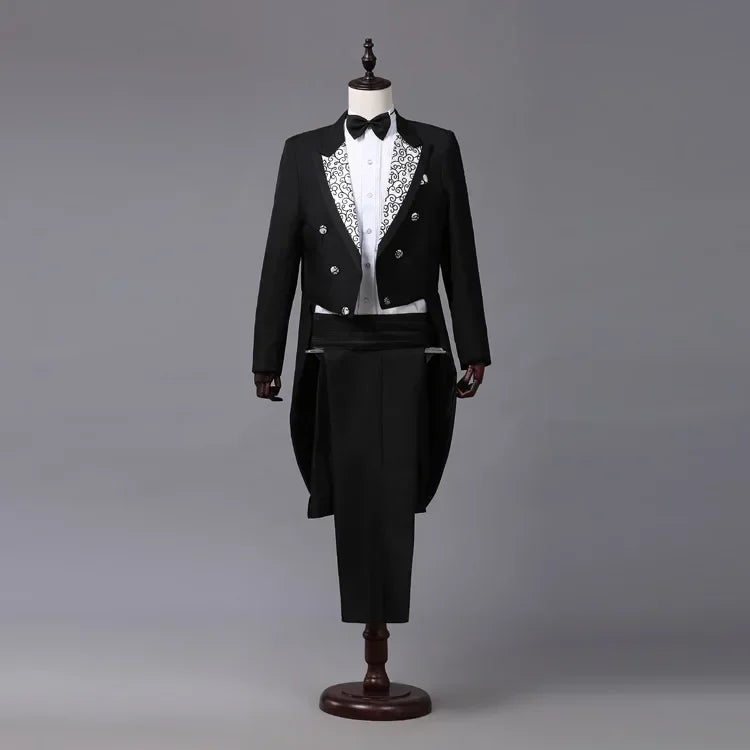 Frac Homme Blanc Noir Scene Magicien