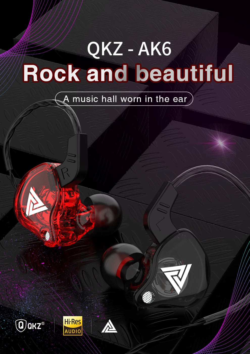 Écouteurs Hi-Fi QKZ AK6 - Basses Profondes