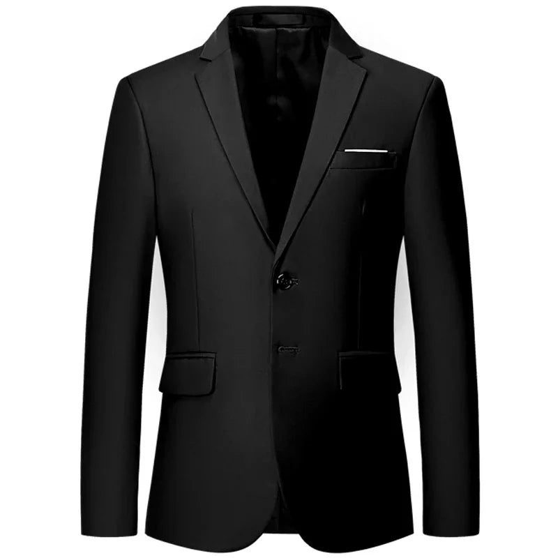 Blazer Homme Uni Mariage Casual Luxe