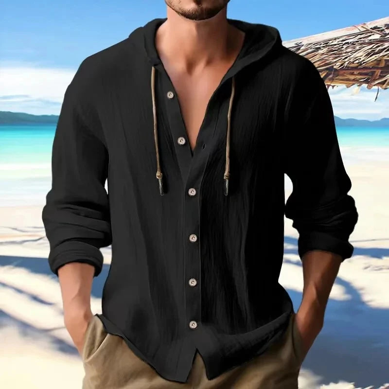 Chemise Cardigan Lin Coton ML Loose