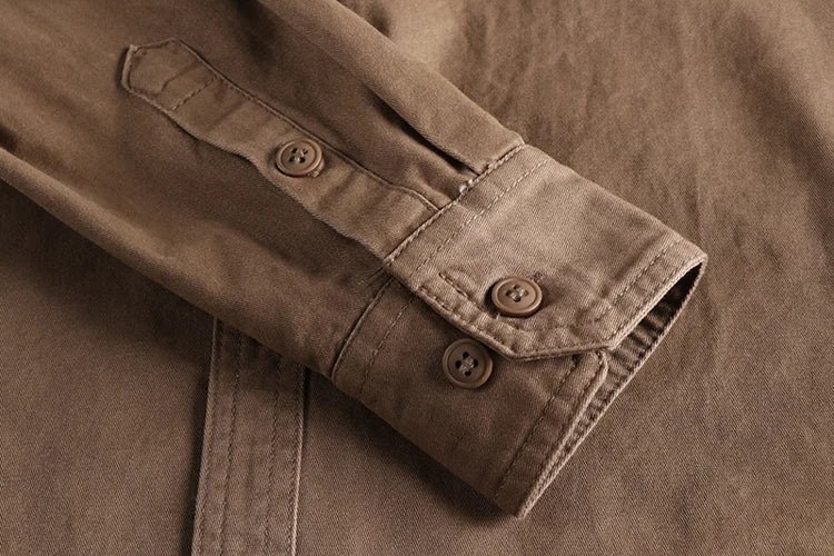 Chemise ML Cargo Coton Retro Japonais
