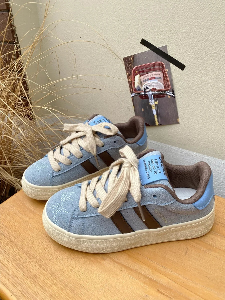 Women's Shoes 2025 Spring New Platforms Sneakers Breathable White Shoes Comfortable Casual Flats Non Slip Vulcanized Shoes