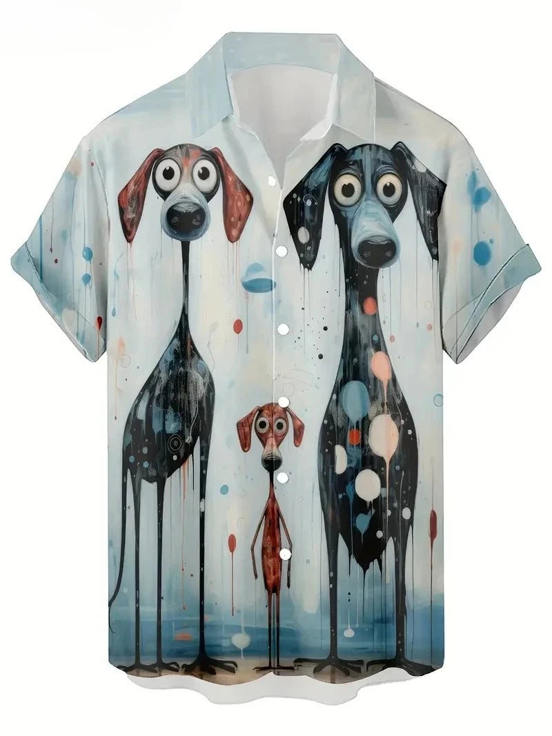 Chemise MC 3D Animaux Cartoon Quick-Dry