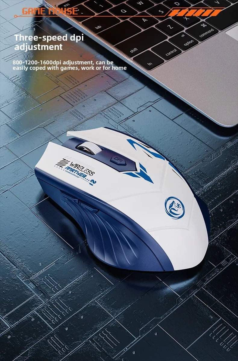 Wireless Gaming Mouse 2.4G USB Silent Mouse Dual Mode Bluetooth Rechargeable 1600DPI Mouse Computer Silent Mice for PC Laptop