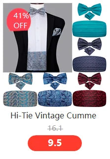 Gilet Cravate Hi-Tie Soie 4 Pieces