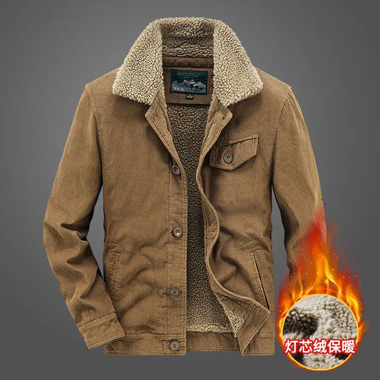 Veste Cargo Sherpa Fleece Homme Hiver