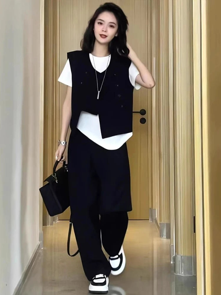 Vests Women Spring Simple Design Elegant Tender All-match Daily British Style Classic Creativity Stylish V-neck Y2k Outwear Cozy