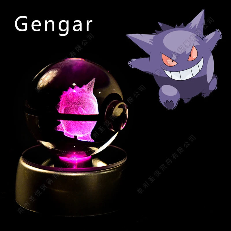 Veilleuse Pokémon 3D - Cristal de Collection (Pikachu/Gengar)