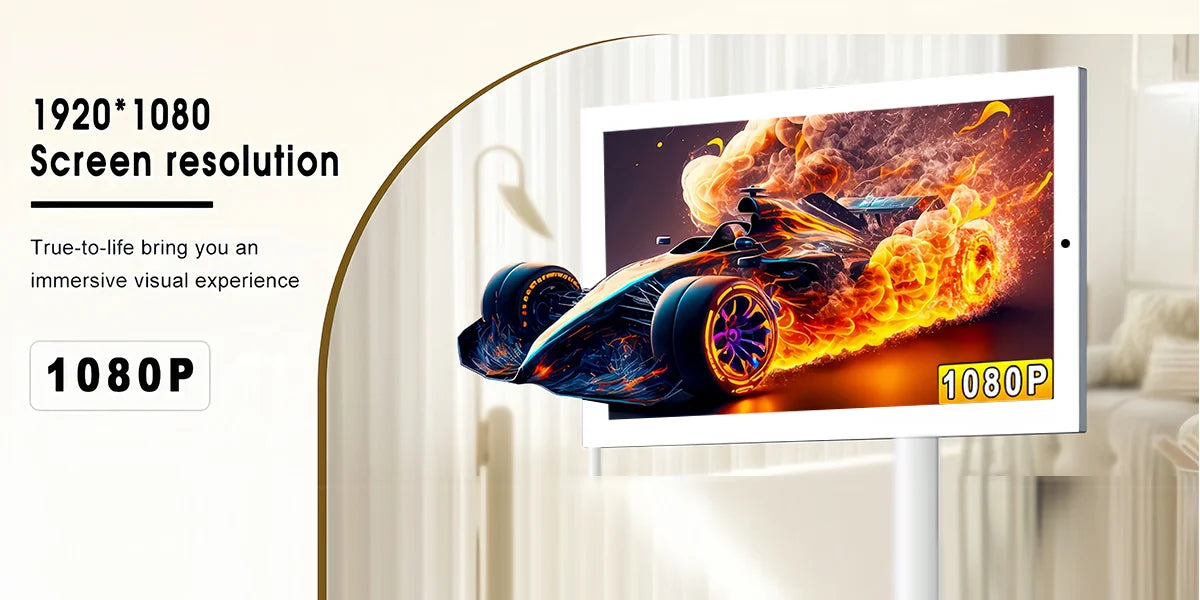 Portable 21.5" Android 13 Tablet PC With 4+64GB Memory WiFi Enabled USB Interface 8MP Front Camera Mobile Portable Smart  TV