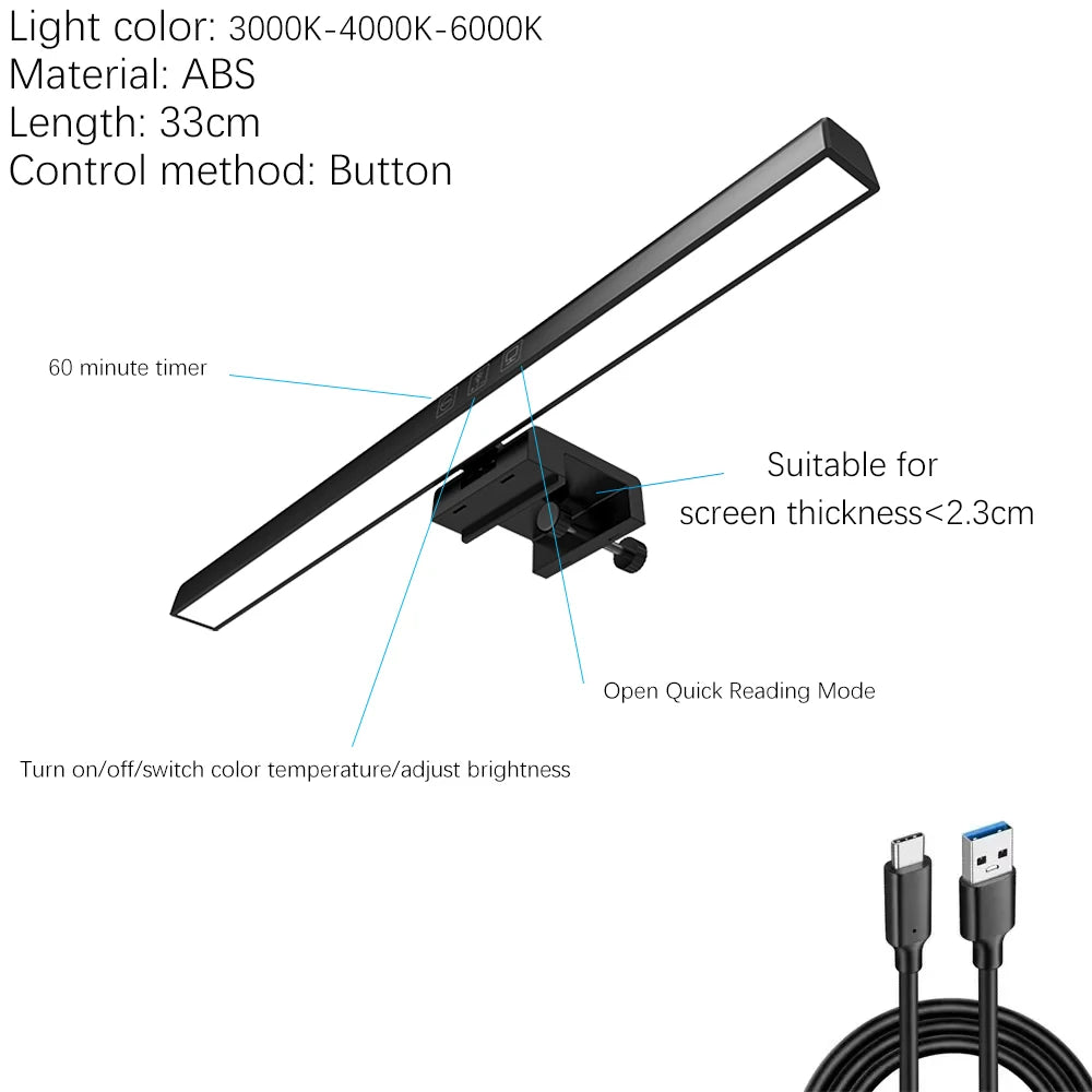 Barre Lumineuse Moniteur PC RGB Protection Yeux