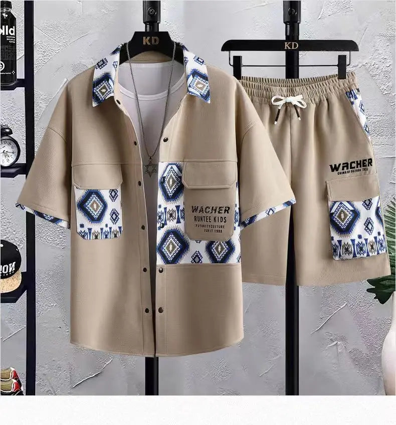 Ensemble Chemise Pantalon Imprime Homme