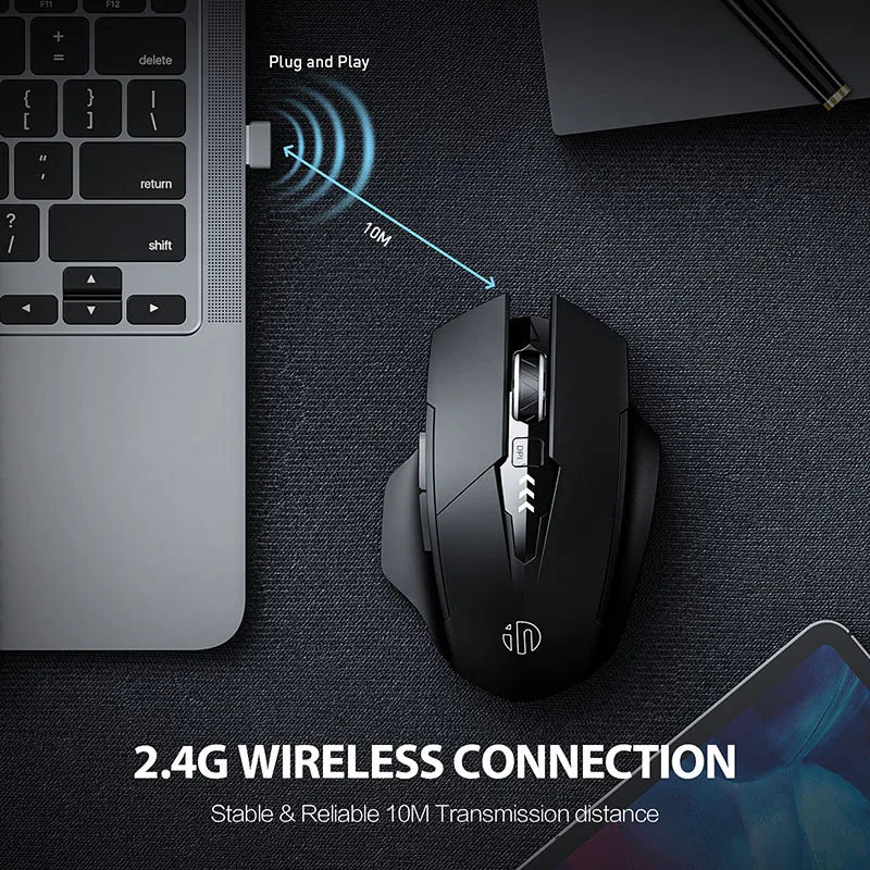 INPHIC F1S/F1/A1 2.4G Wireless Mouse 500mAh Ergonomic Rechargeable Silent Mouse Office Home Laptop Desktop Computer Universal