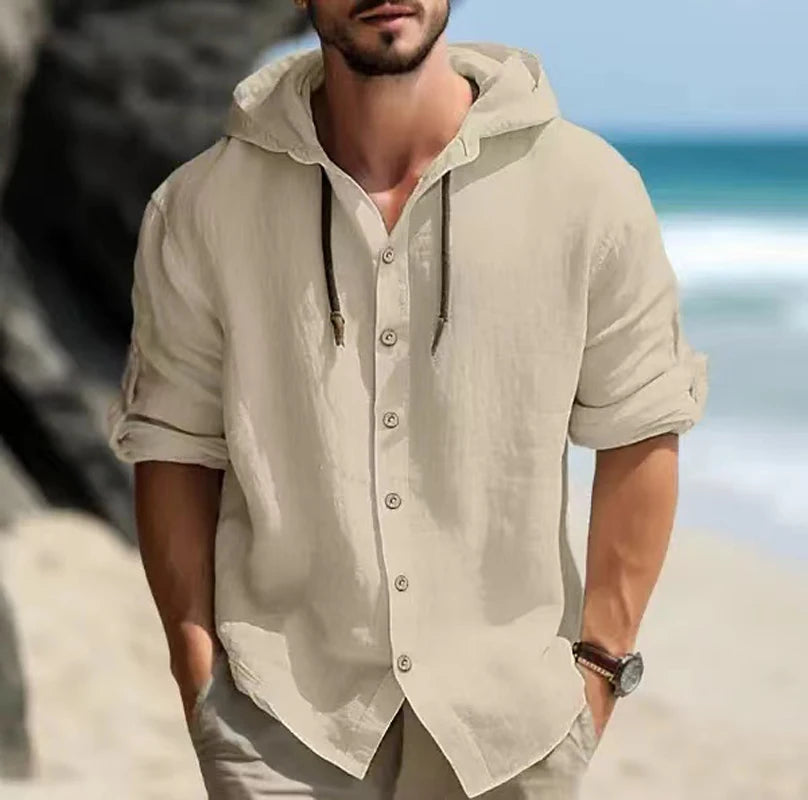 Chemise Cardigan Lin Coton ML Loose