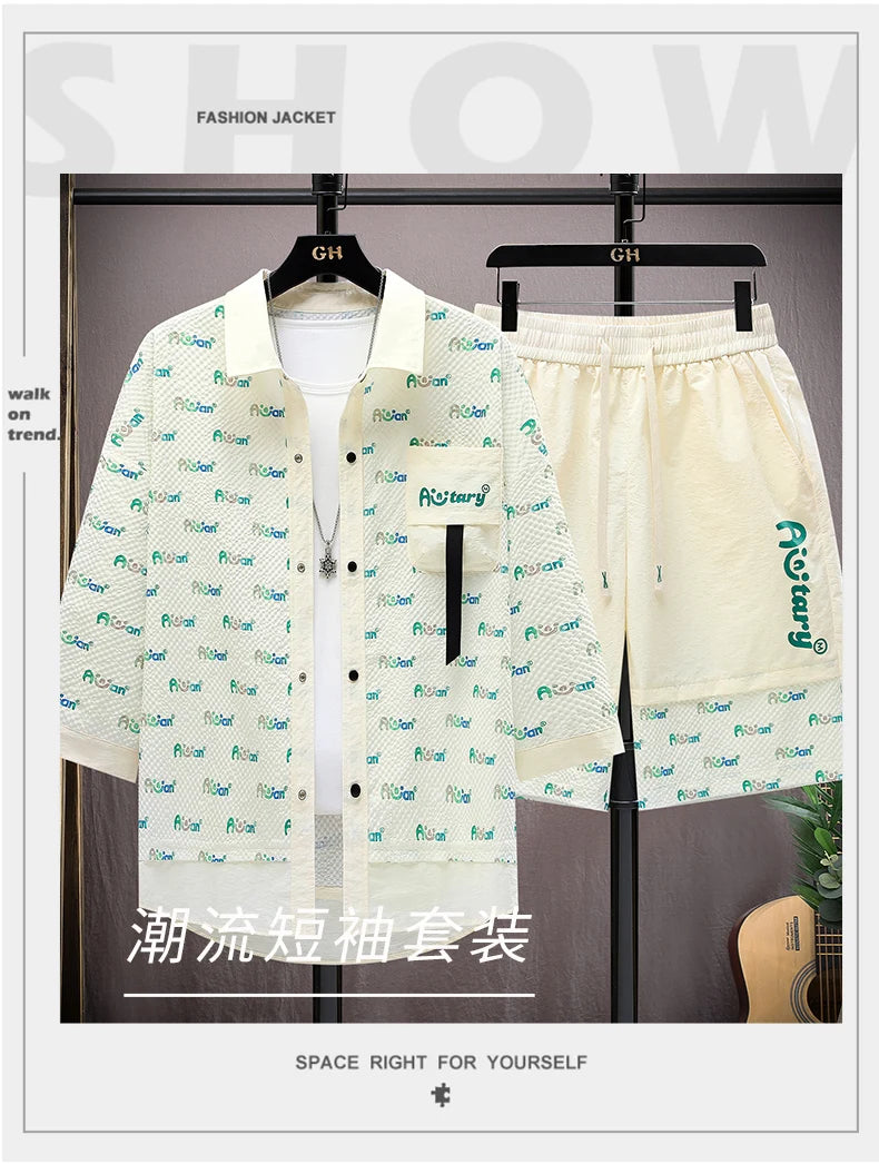 Ensemble Ete Chemise Short Casual Homme