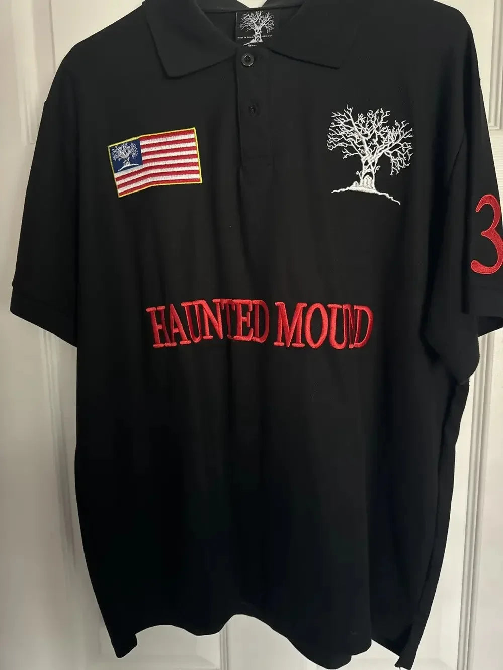Polo MC Brode Arbre Diable Y2K Baseball