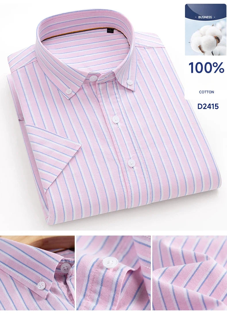 Chemise MC Coton Slim Fit Korean