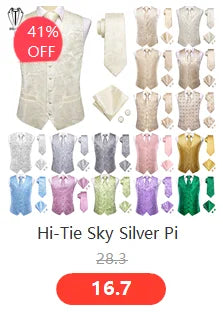 Gilet Cravate Hi-Tie Soie 4 Pieces