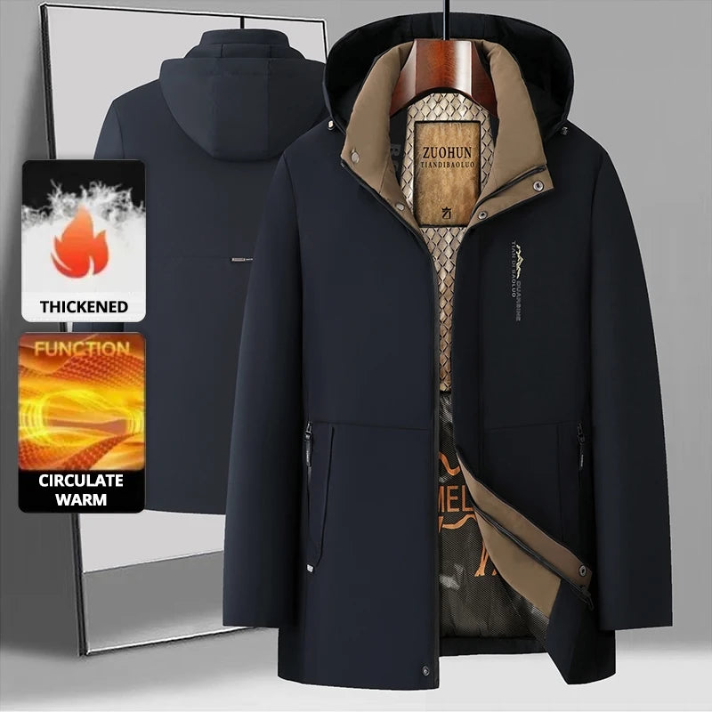 Parka Luxe Fleece Camel Homme Hiver