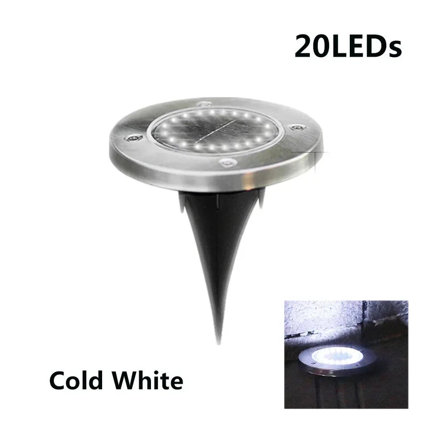 Lampe Solaire Disque LED Extérieur Jardin