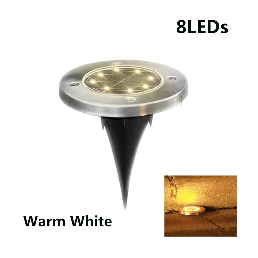 Lampe Solaire Disque LED Extérieur Jardin