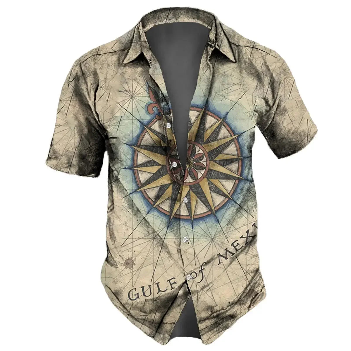 Chemise MC Hawaiian Nautique 3D Retro