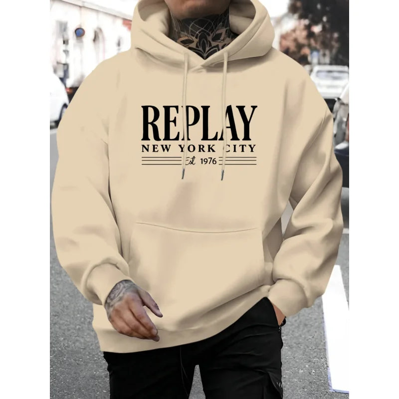 Sweat "Essential Letter" - Beige Automne