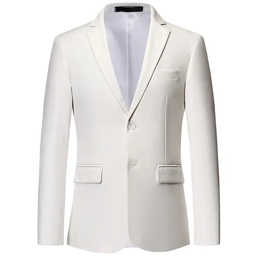 Blazer Homme Uni Mariage Casual Luxe