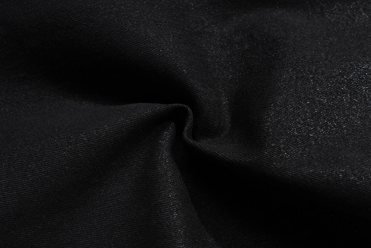 Jean Streetwear Noir Ciré Large Homme