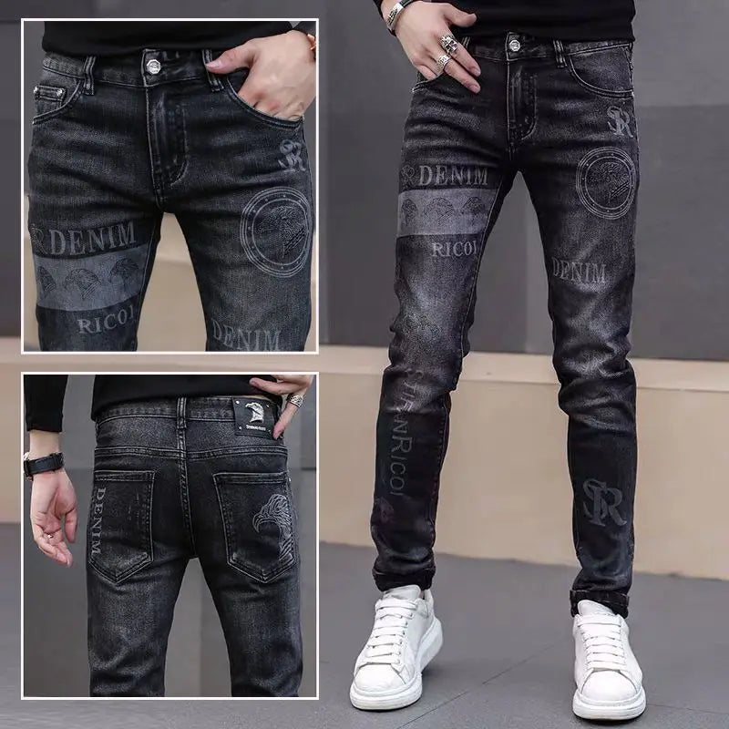 Jean Brode Patches Harajuku Slim Korean