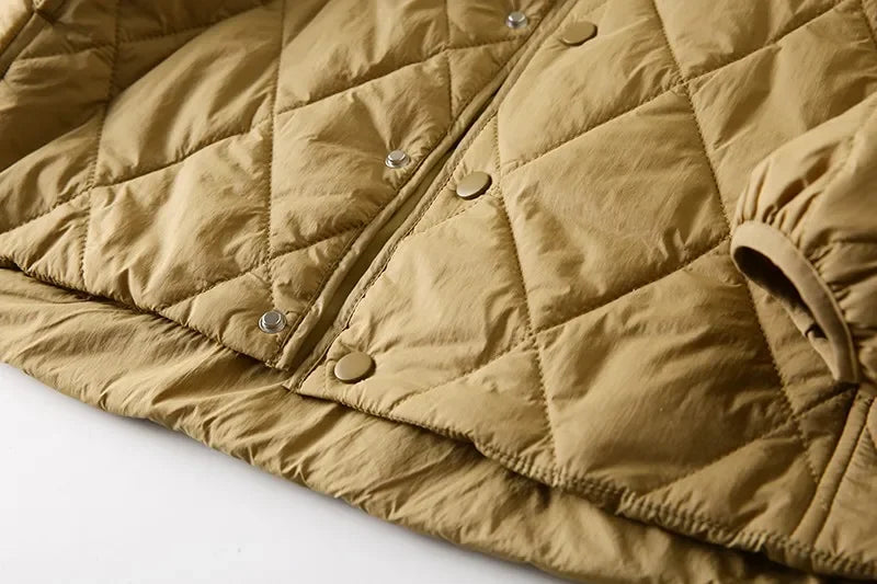 Manteau Coton Losange Couple Leger Hiver